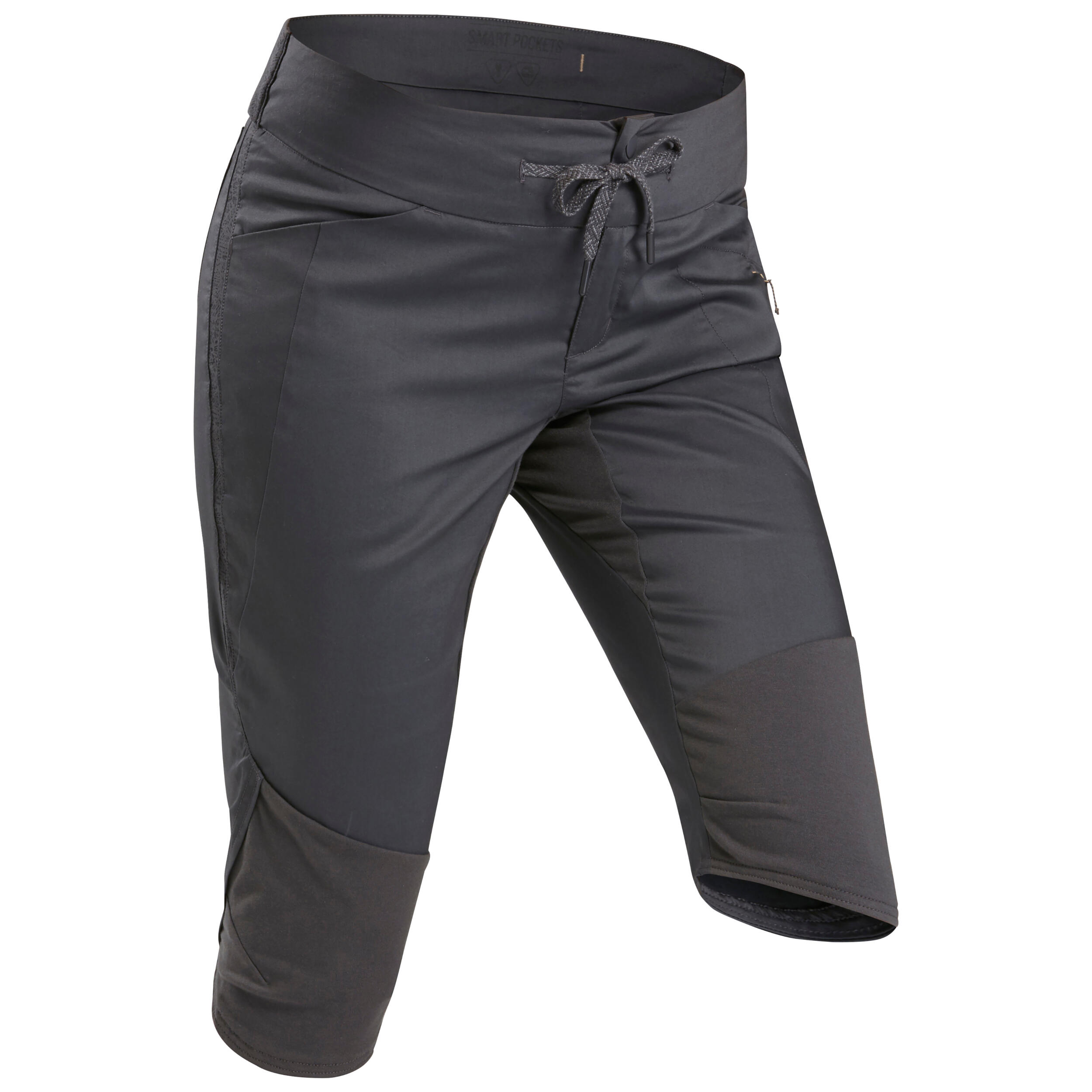 Women's Hiking Capri Pants - MH 500 Black - Black, Granite - Quechua -  Decathlon