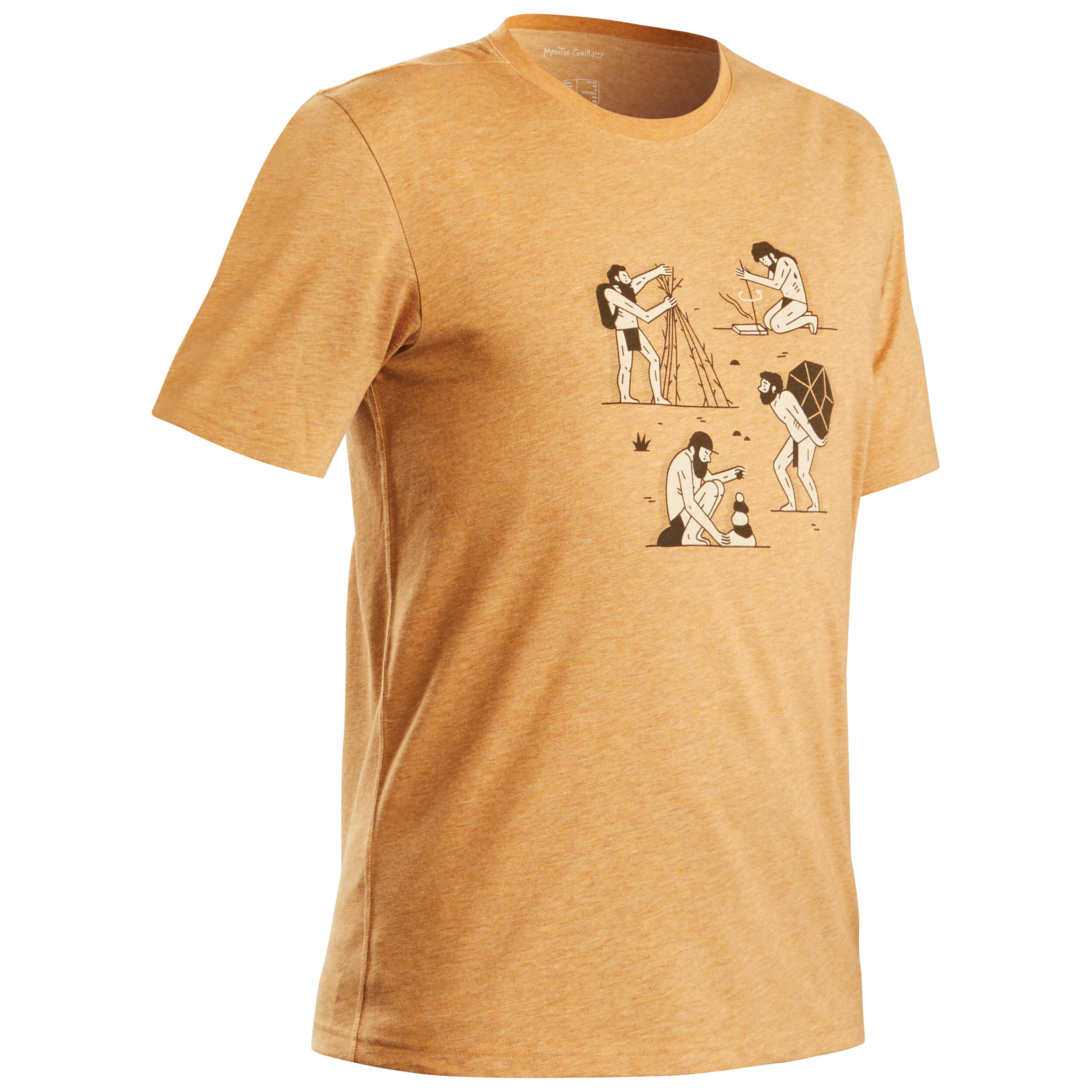 T-shirt montagna uomo NH500 grigia QUECHUA | DECATHLON