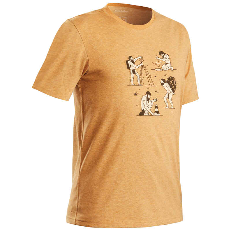 Wandershirt kurzarm Naturwandern NH500 Herren beige Wandershirt kurzarm Naturwandern NH500 Herren beige