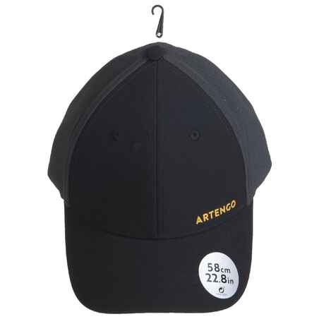 Schirmmütze Tennis-Cap TC 900 Gr. 58 schwarz/grau