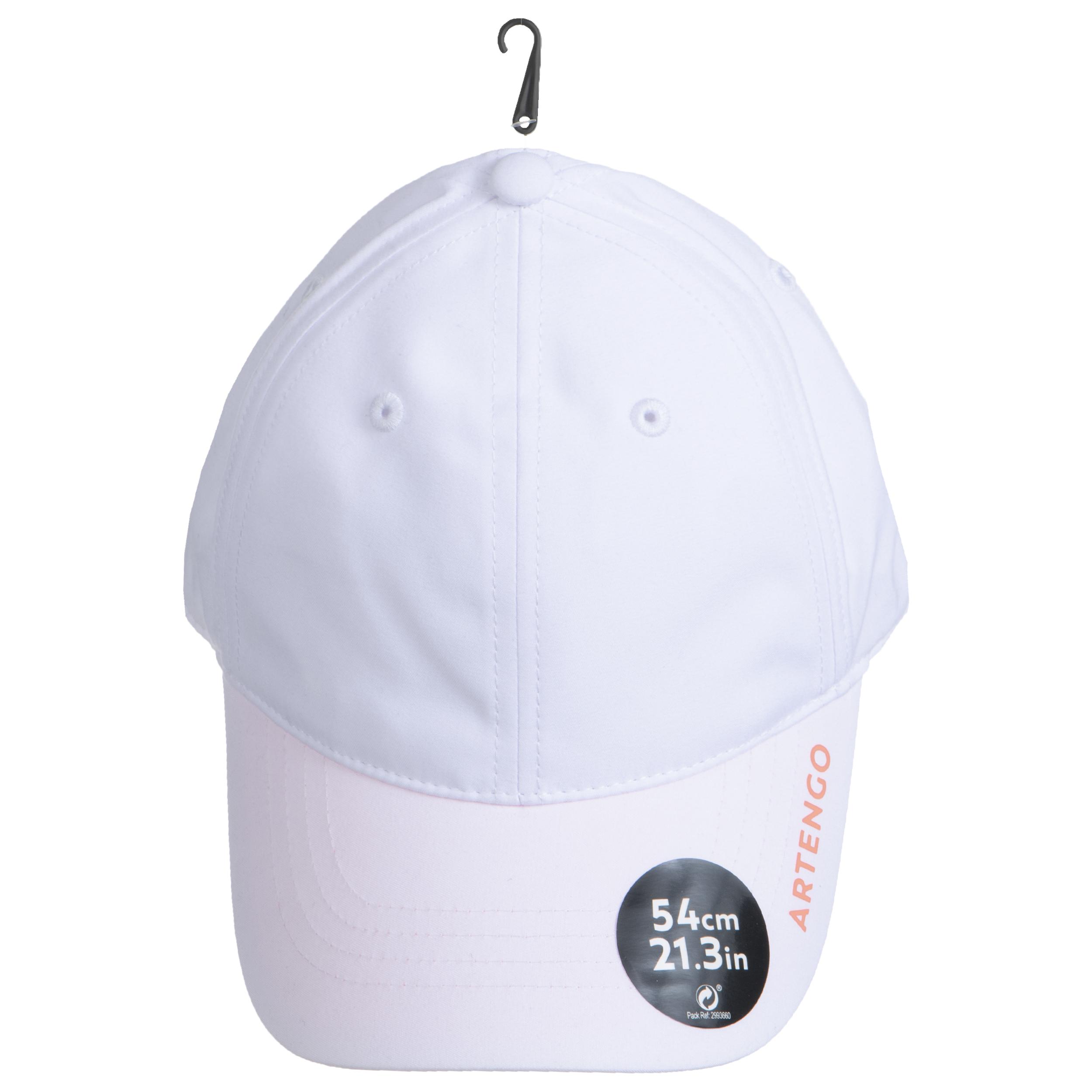 Tennis Cap TC 500 54 cm - White/Coral 10/10