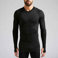 Adult breathable football base layer, black