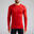 Camiseta térmica de fútbol manga larga Adulto Kipsta Keepdry 500 roja