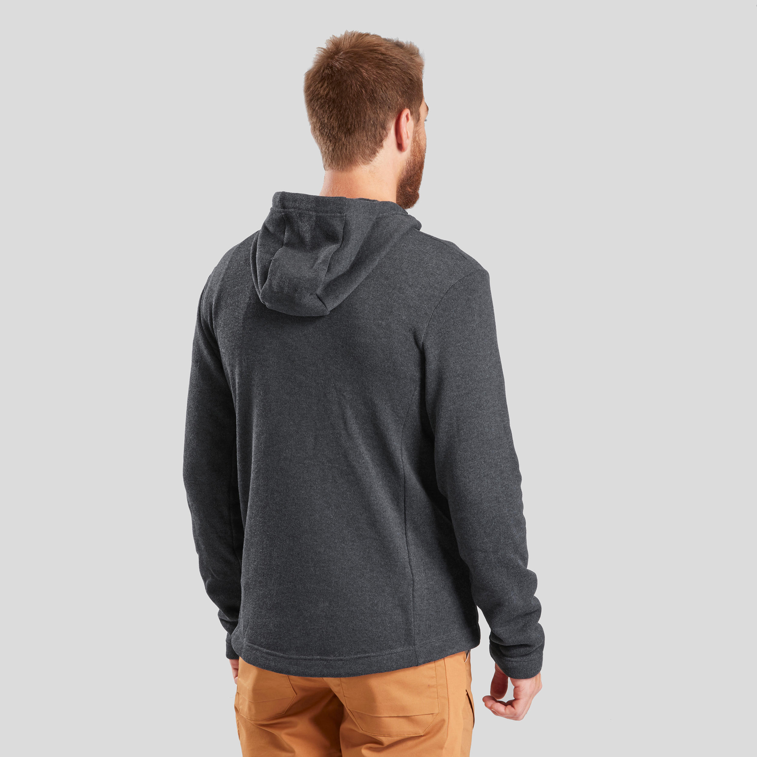 Men’s Hiking Sweatshirt - NH 100 Hybrid Black - QUECHUA