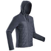 Chaqueta  polar de montaña y trekking con capucha Hombre Quechua NH100 Hybride