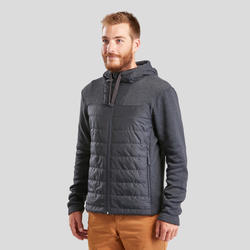 Chaqueta polar de montaña y trekking con capucha Hombre Quechua NH100 Hybride