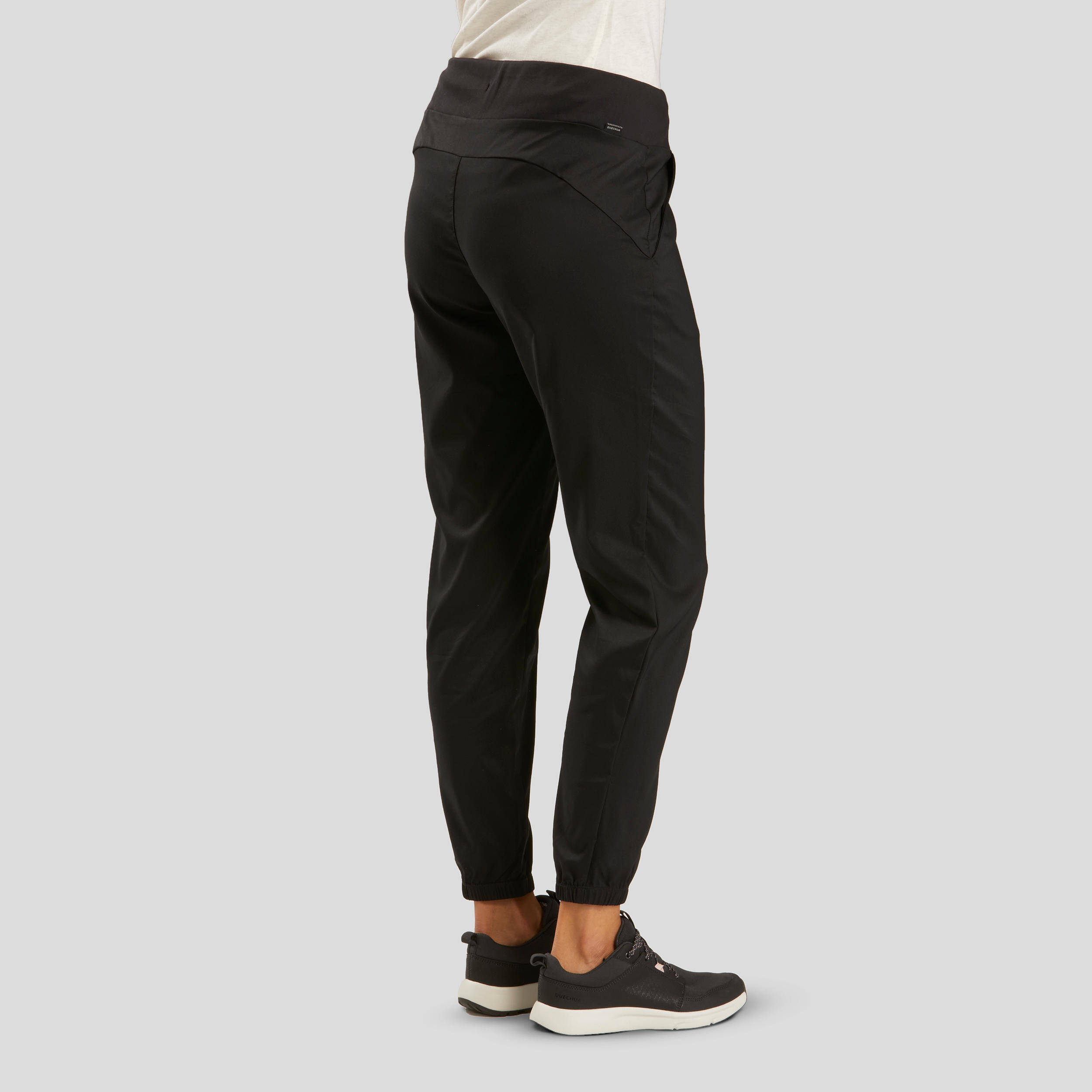 Women Comfort Fit Pant with Wide Waistband Black - NH100 -  4