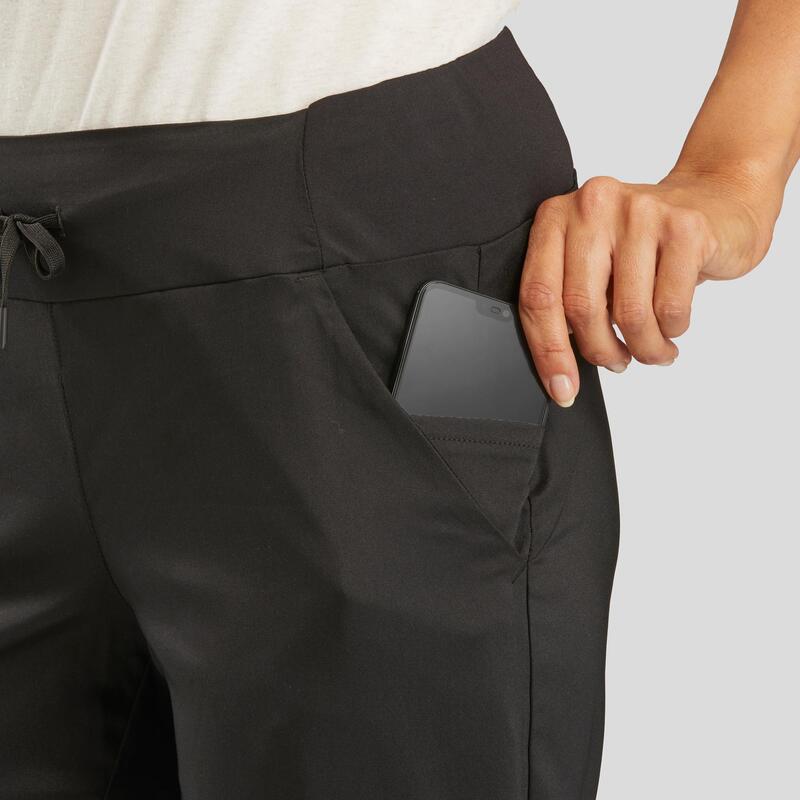 Pantalon Drumeție NH100 Negru Damă