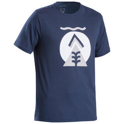 Camiseta Manga Corta De Montaña y Trekking Quechua NH 500 Hombre Azul