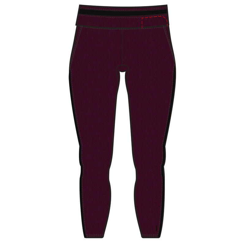 Legging 7/8 Coton Extensible Fitness court Bordeaux