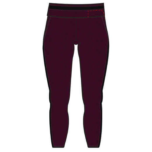 
      Stretchy 7/8 Cotton Fitness Leggings - Burgundy
  