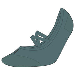 Ballerina-Socken Fitness rutschfest Damen grün