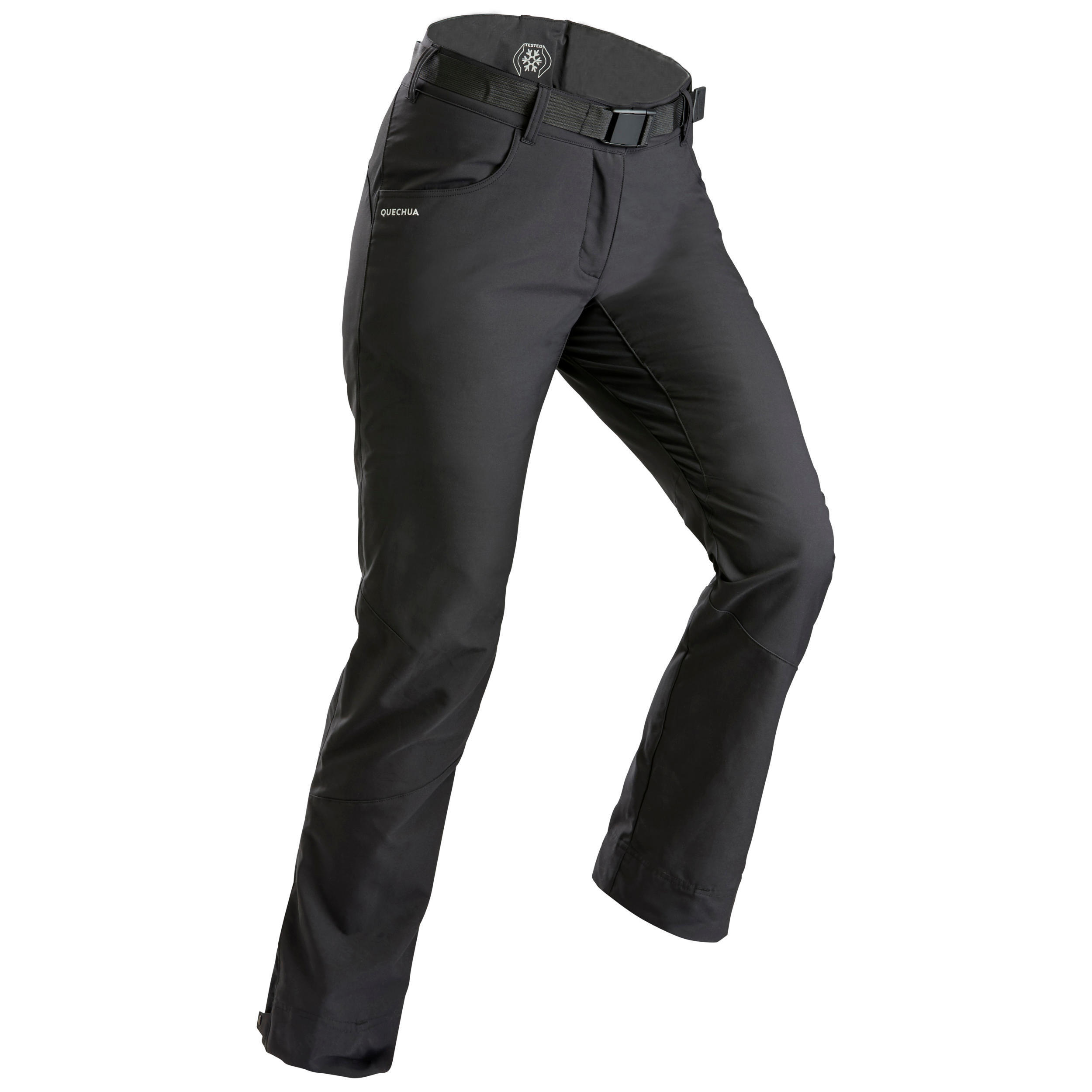 Pantalon Iarna Calduros Hidrofob Drumetie Pe Zapada Sh500 Negru Dama