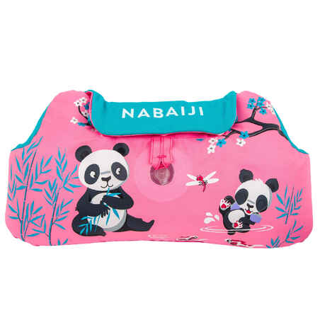 Kids’ Swimming Adjustable Pool Armbands-waistband 15 to 30 kg TISWIM “PANDAS” pink