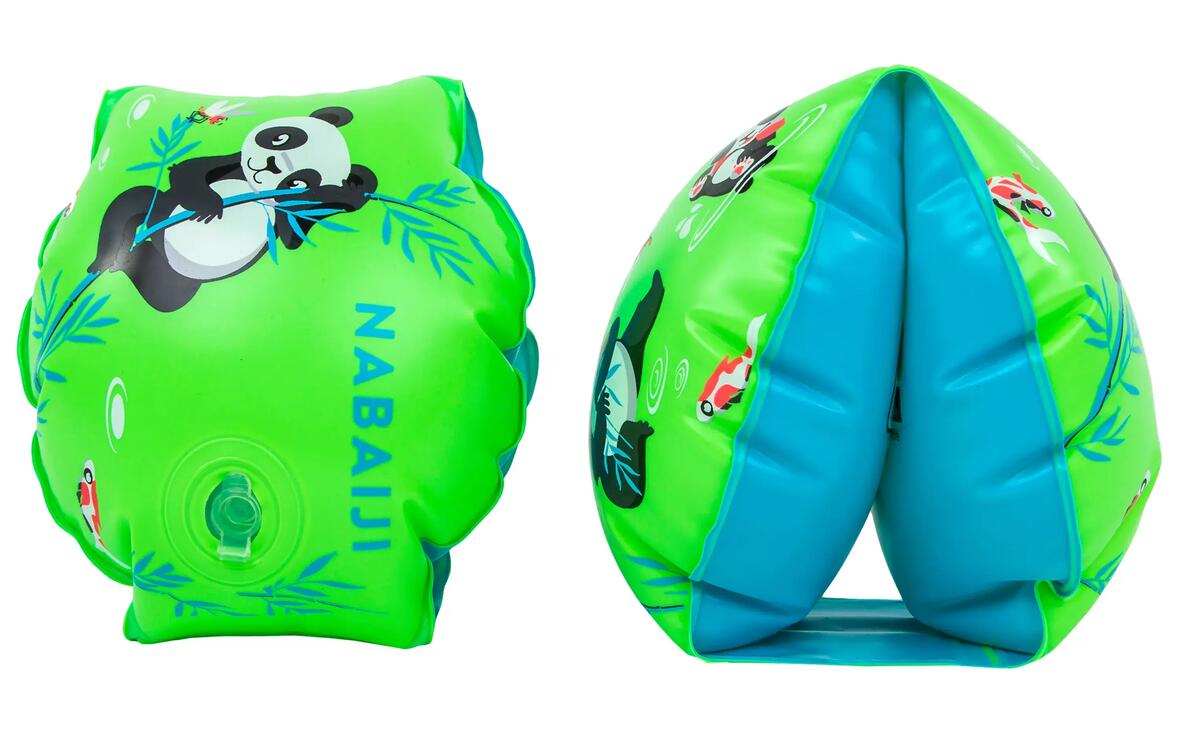 NABAIJI BRASSARDS DE NATATION IMPRIMÉ PANDA VERT