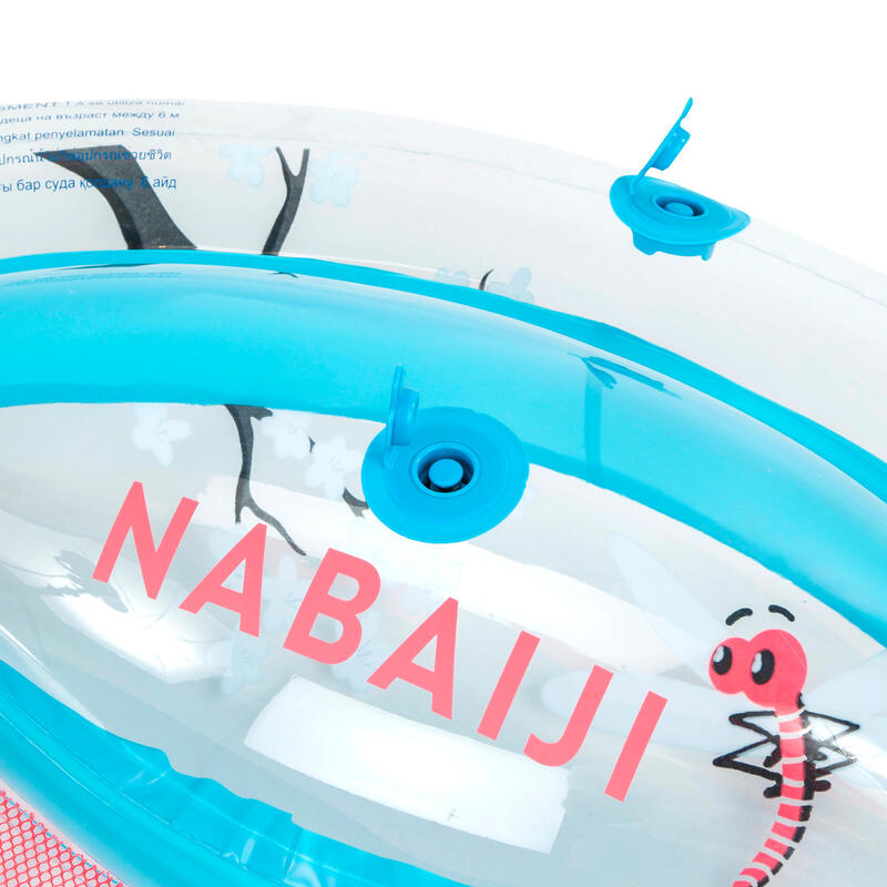 Flotador piscina Bebés 7-15 Kg con plataforma azul turquesa
