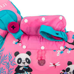 Puddle jumper anpassningsbar TISWIM Junior 15–30 kg rosa med Pandamotiv