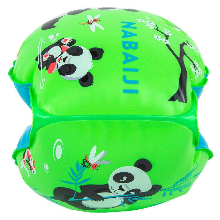 Swimming armbands for kids with "PANDAS” print - 11-30 kg