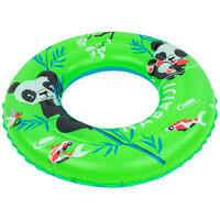 Bouée piscine gonflable 51 cm vert imprimé "PANDAS" pour enfant 3-6 ans