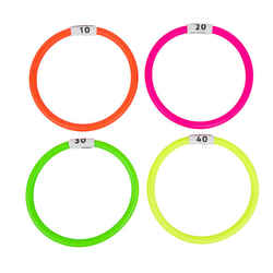 Four weighted aquatic rings multi colours