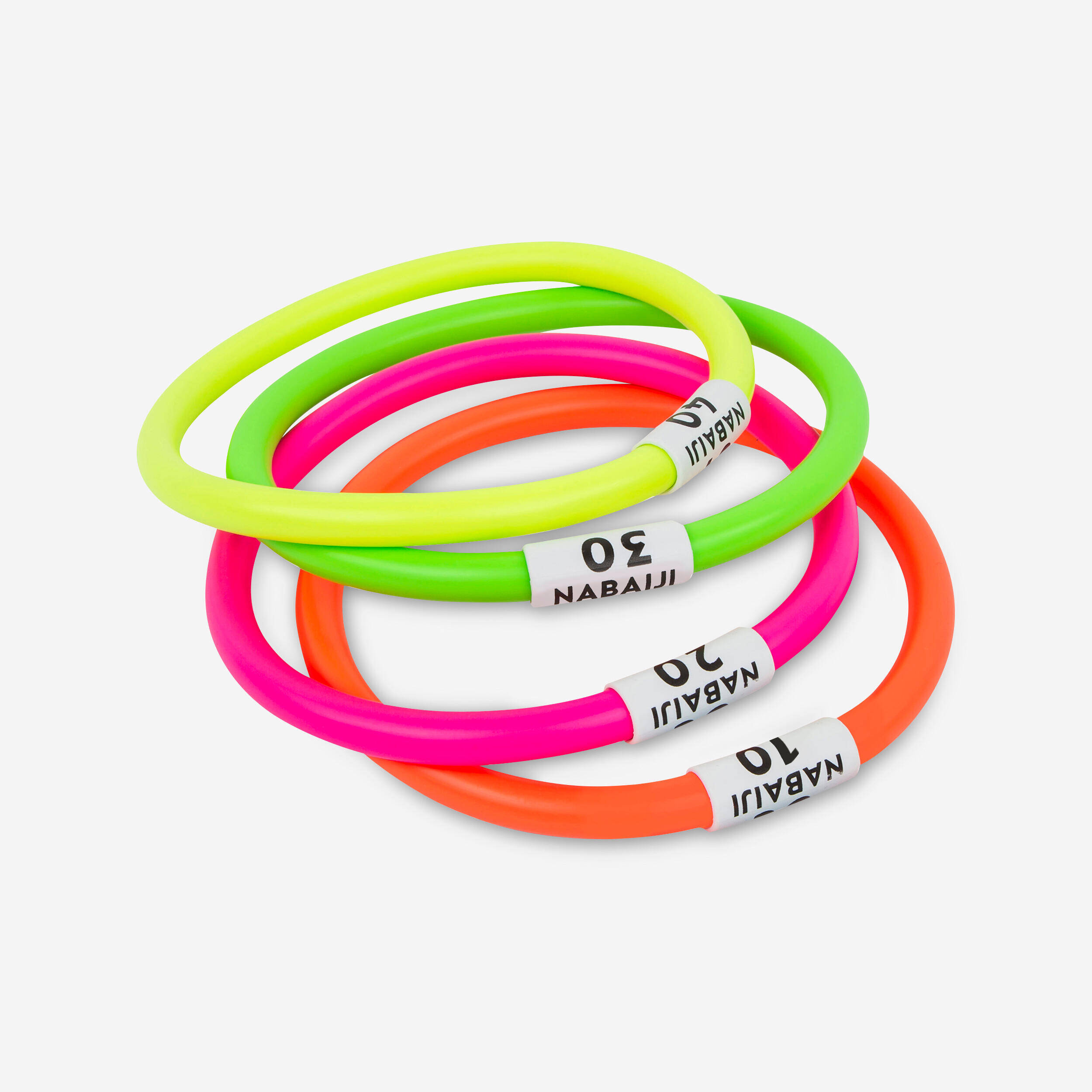 Four Weighted Aquatic Rings Fun & Training Accessory Multi Colours