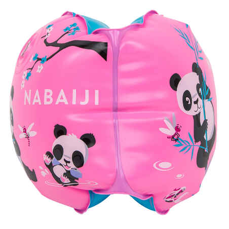 Swimming armbands for kids with "PANDAS” print - 11-30 kg