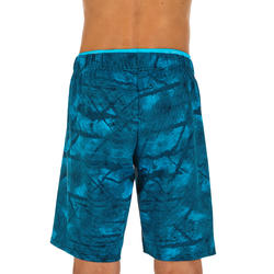 Boys Long Swimming Swim Shorts 100 Black Playa Nabaiji Decathlon