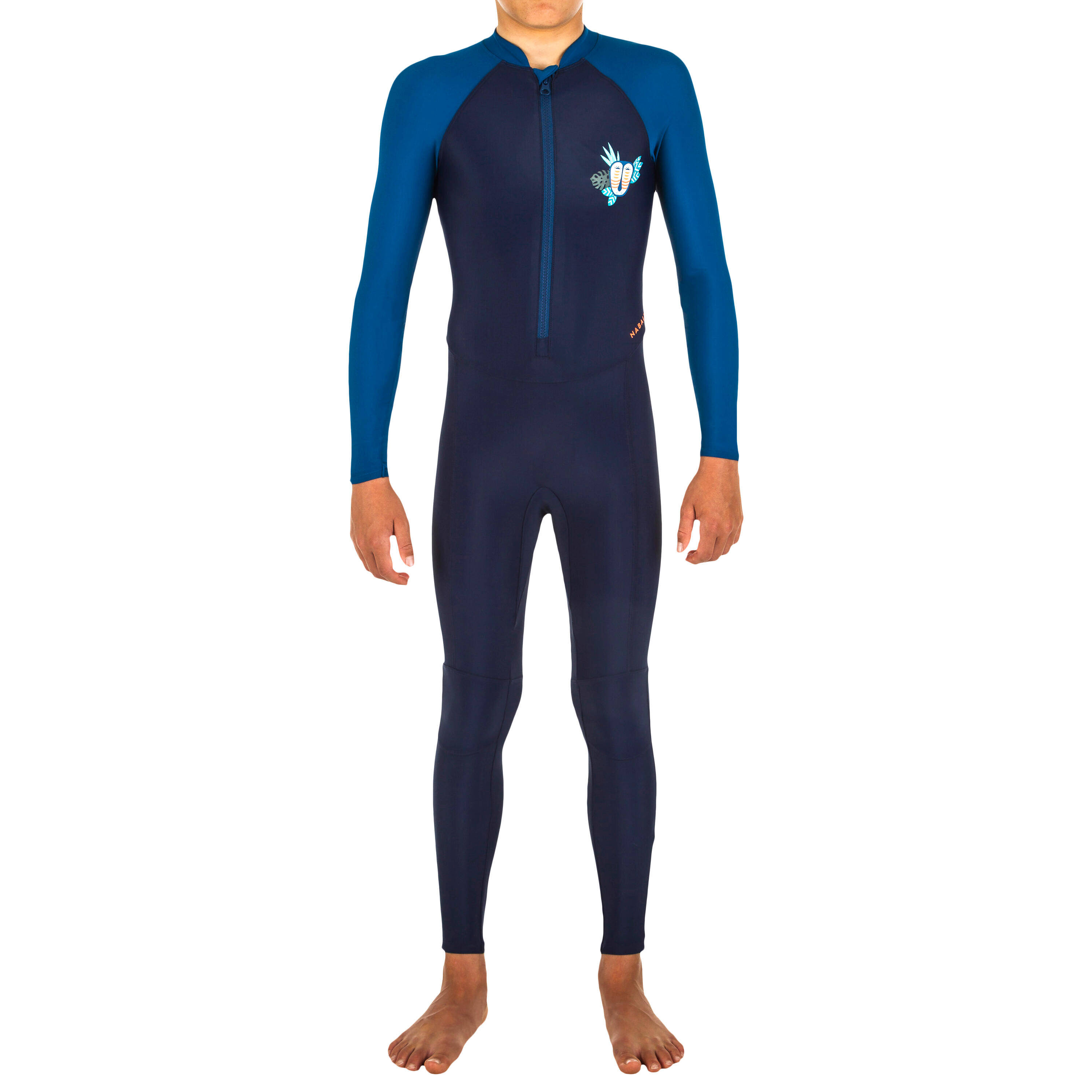 Boy Swimming Full Body Suit Combi 100 Mask Blue -  1