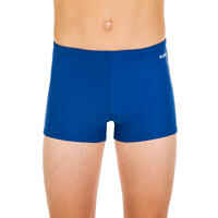 BOYS' SWIMMING BOXER BASIC 100 - BLUE