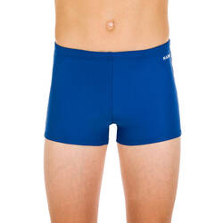 BOYS' SWIMMING BOXER BASIC 100 - BLUE