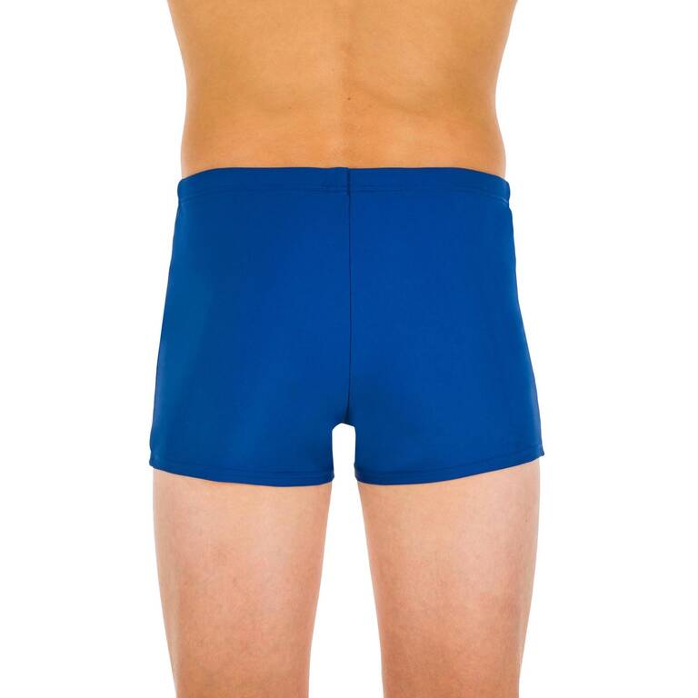 BOYS' SWIMMING BOXER BASIC 100 - BLUE