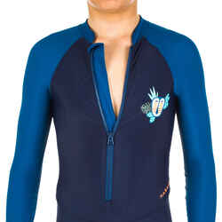 BOYS' SWIMSUIT COMBSWIM 100 - MASK BLUE