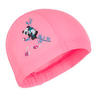 หมวกว่ายน้ำเด็กเล็กผ้าตาข่าย (สีชมพู พิมพ์ลายแพนด้า)