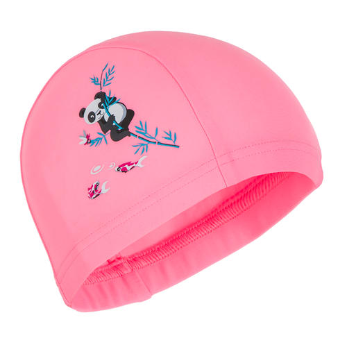 Bonnet De Bain Bebe Imprime Pandas Rose Clair En Maille Pour Les Clubs Et Collectivites Decathlon Pro