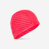 หมวกว่ายน้ำผ้าตาข่ายพิมพ์ลายขนาด L (สีชมพู Chev Coral)