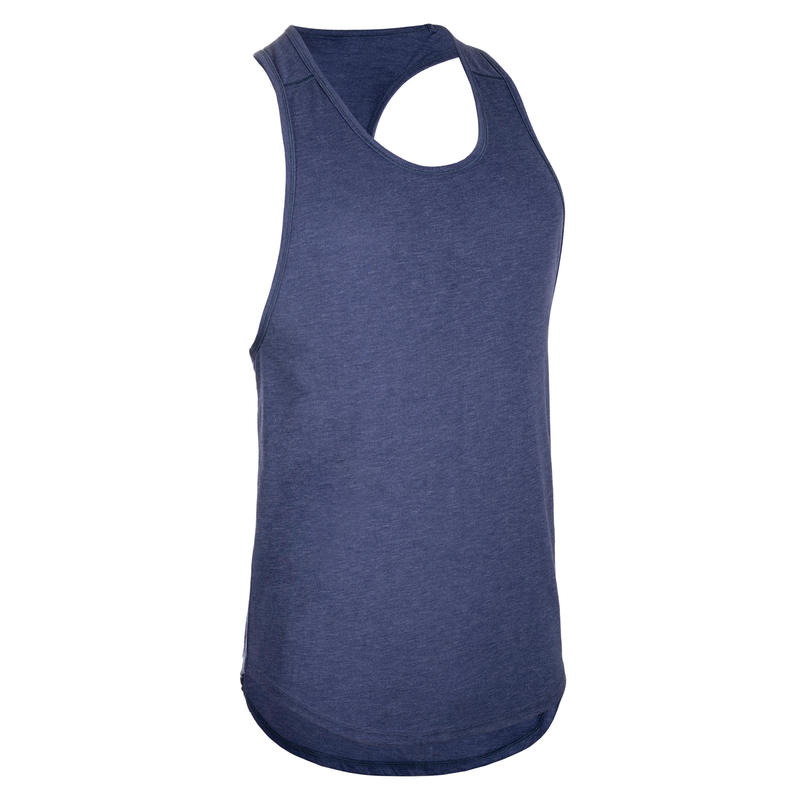 Débardeur stringer musculation bleu