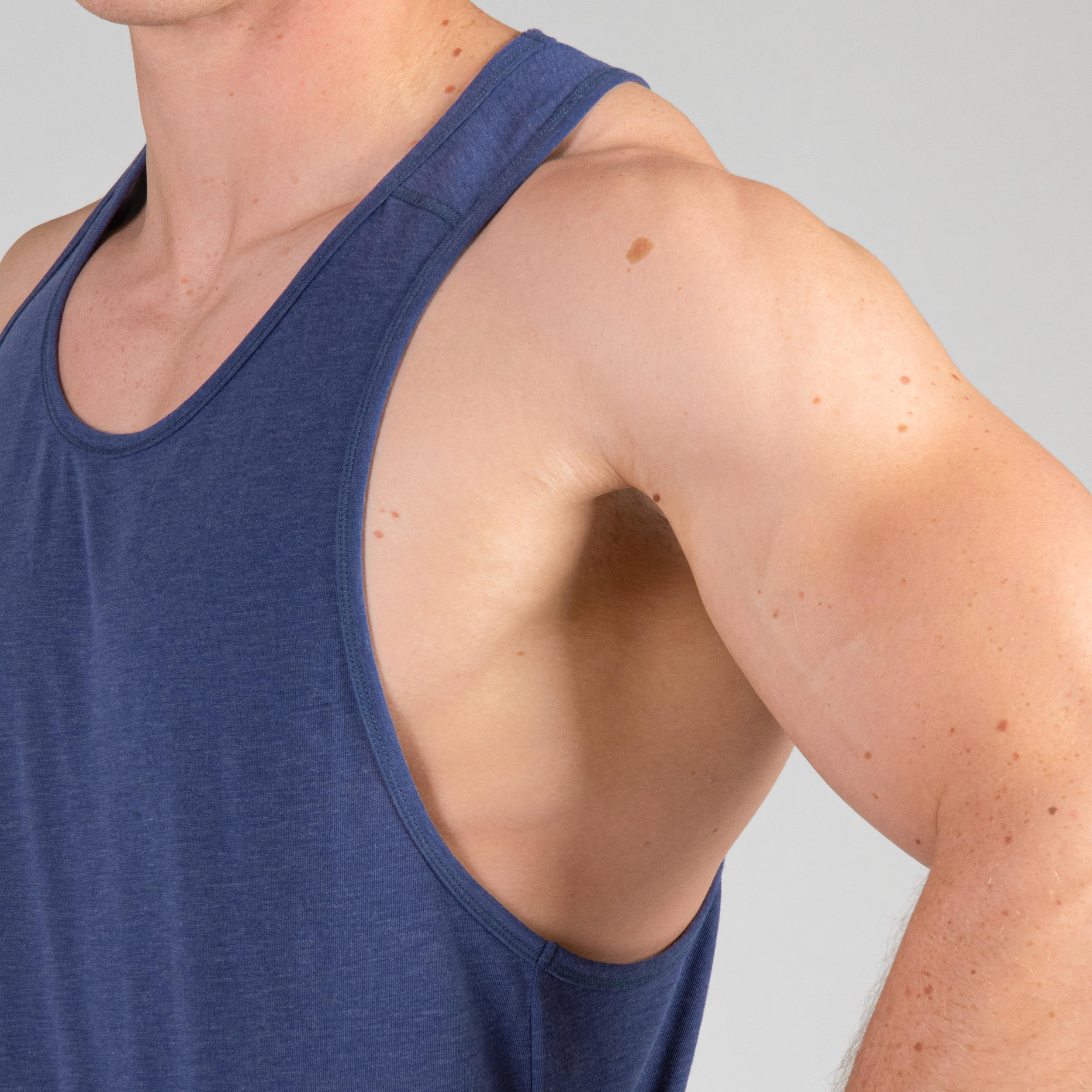 Men's Weight Training Muscle Back Stringer Tank Top - Night Indigo 6/11