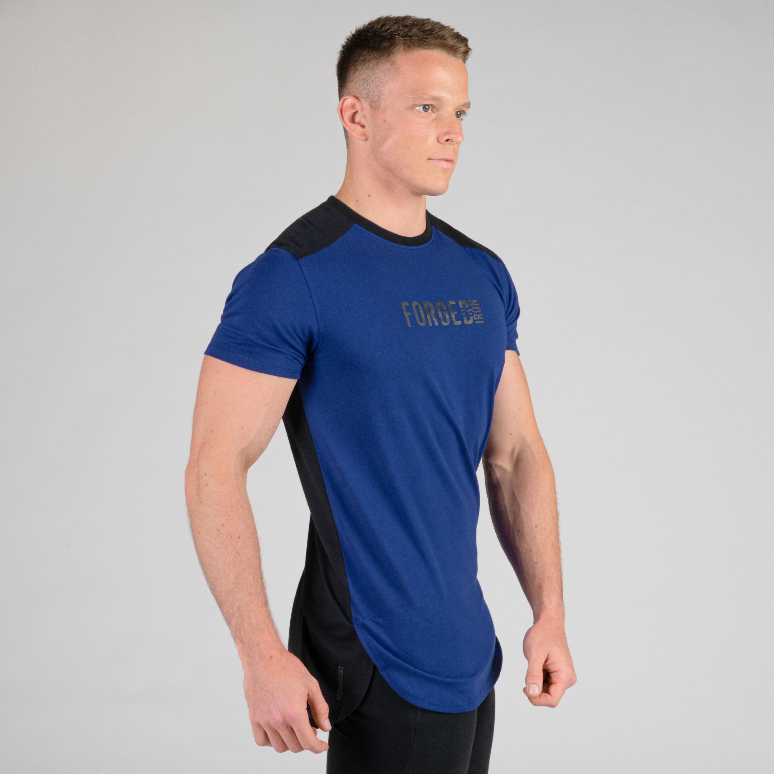 Weight Training Chest Day T-Shirt - Blue 4/14