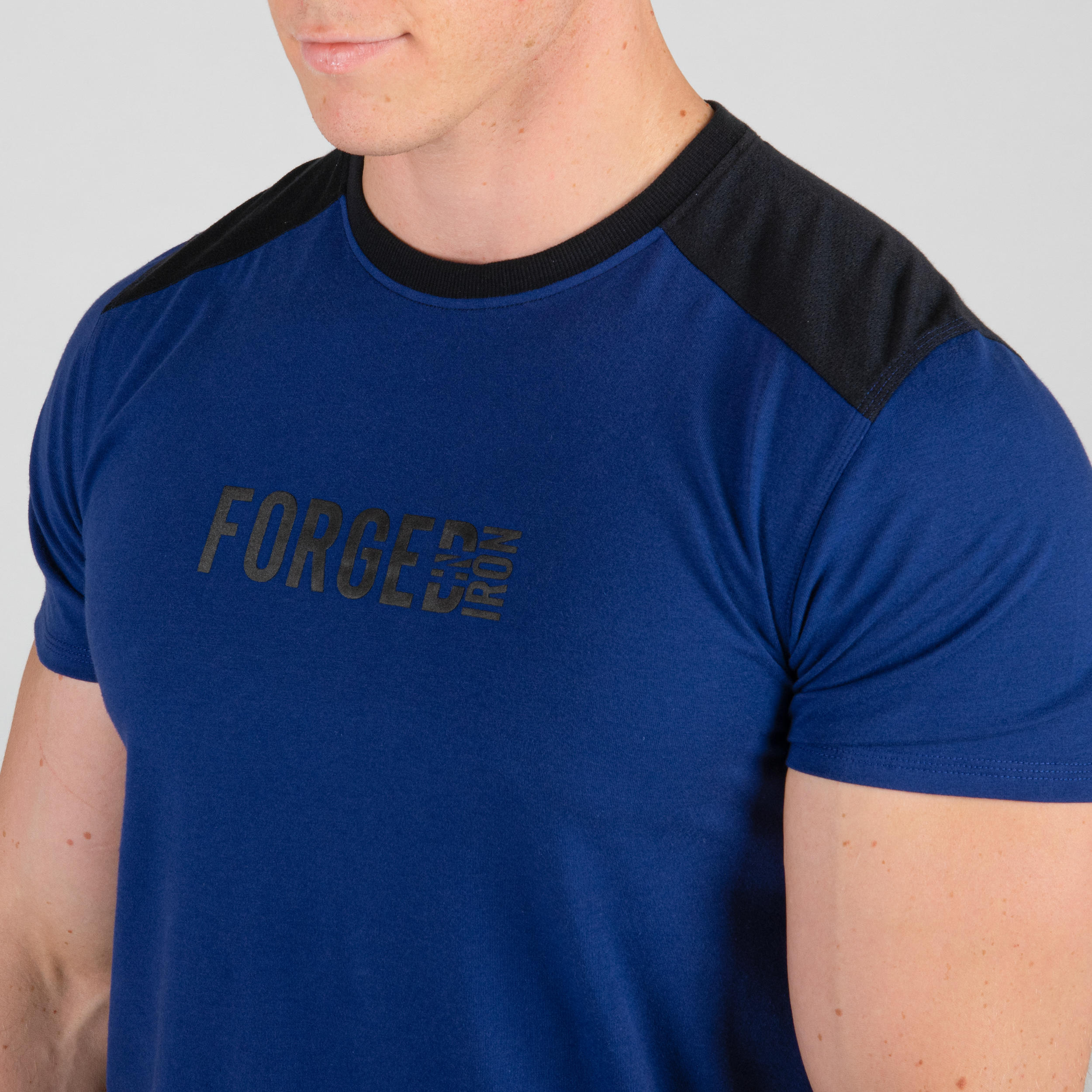 Weight Training Chest Day T-Shirt - Blue 7/14