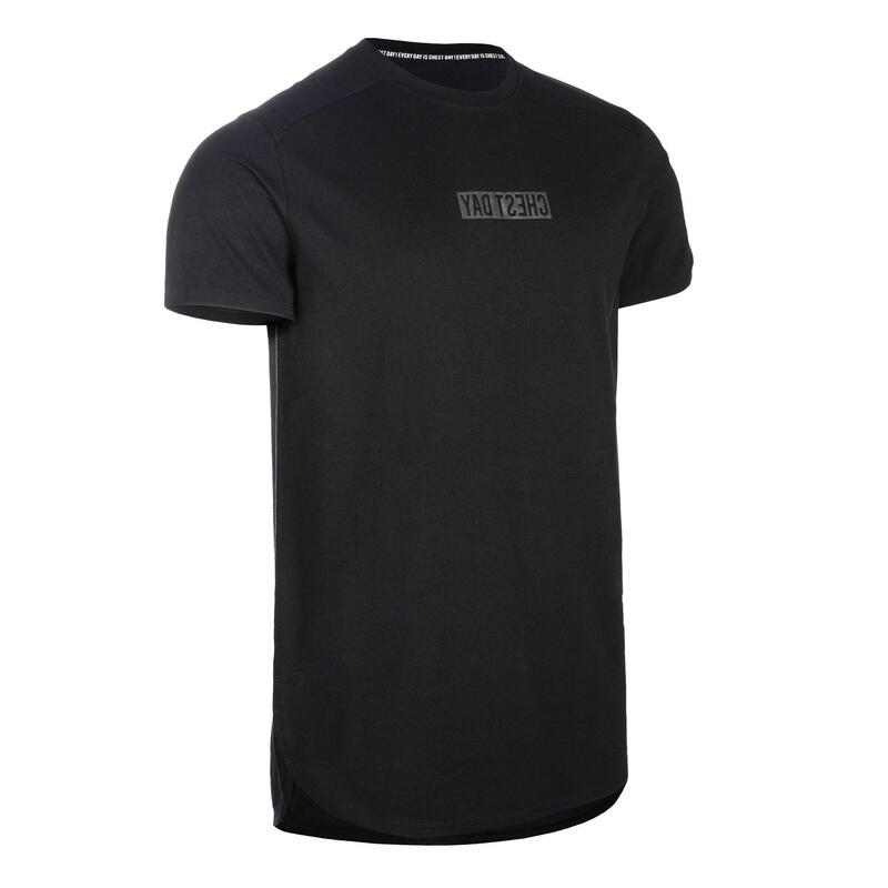 T SHIRT CHEST DAY MUSCULATION NOIR