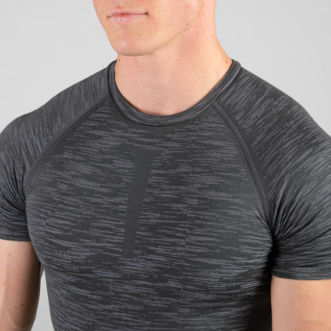 Weight Training Compression TShirt Grey