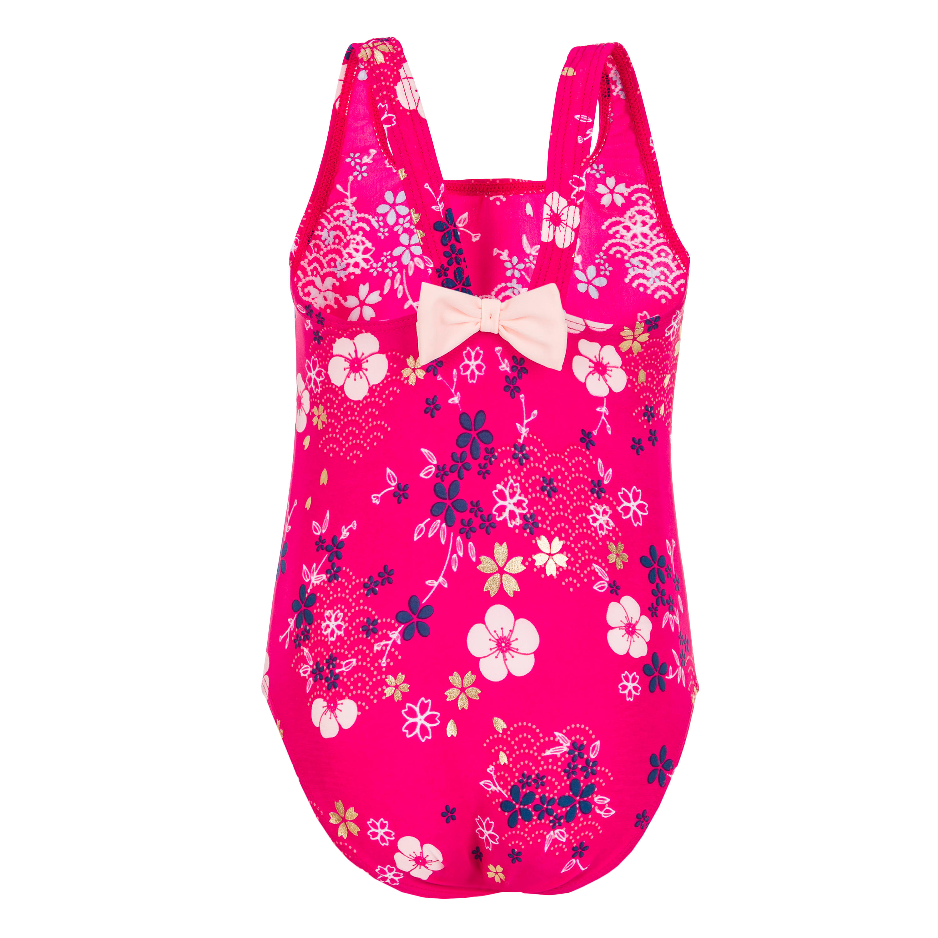 Baby Girls' 1-Piece Swimsuit - Pink Flower Print - NABAIJI