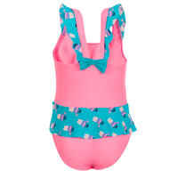 Baby Girl's 1-Piece Miniskirt Swimsuit  Pink and Blue Print