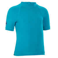 Baby UV-protection Short Sleeve T-Shirt - Turquoise Blue