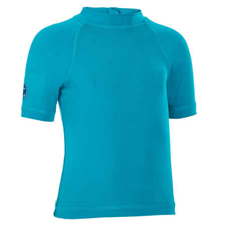 Baby UV-protection Short Sleeve T-Shirt - Turquoise Blue