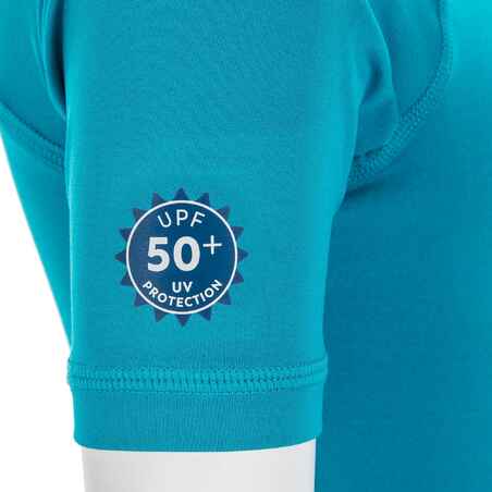 Baby UV-protection Short Sleeve T-Shirt - Turquoise Blue