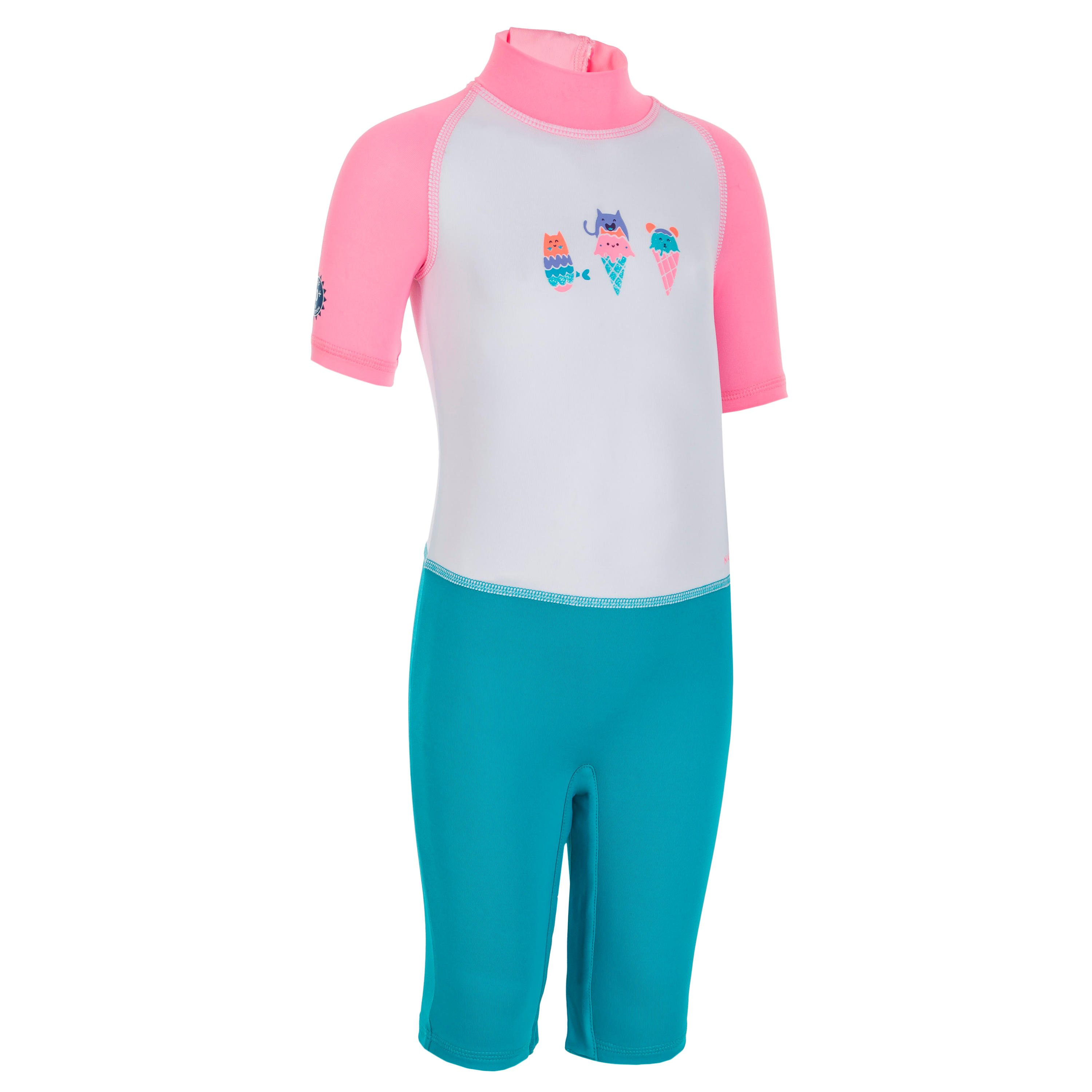 Combinaison De Natation Anti Uv Bebe Enfant Manches Courtes Imprime Nabaiji Decathlon