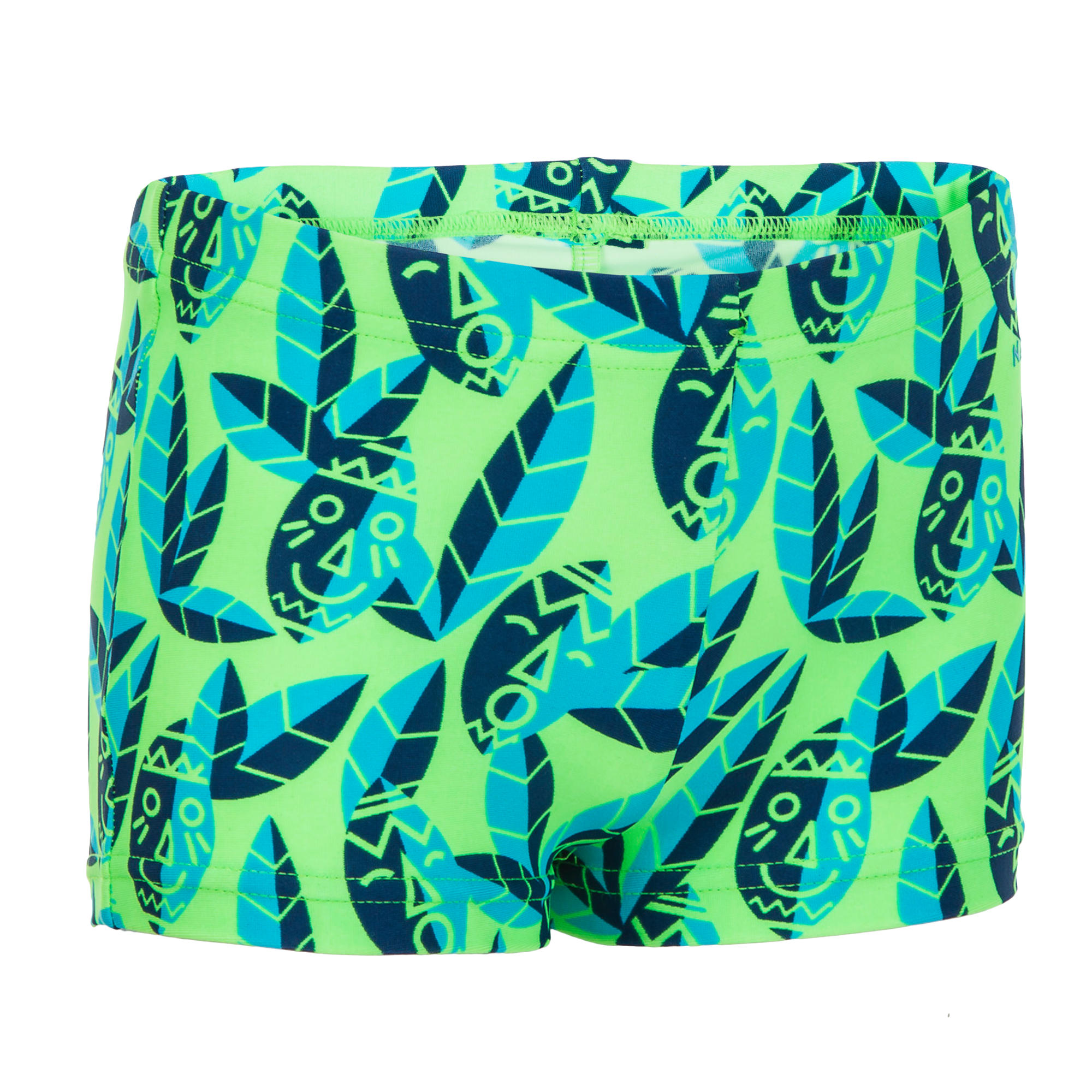 Maillot de bain bébé garçon boxer vert imprimé | Nabaiji