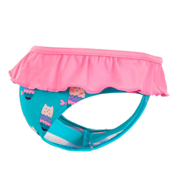 Maillot De Bain Une Piece Culotte Bebe Fille Rose Imprime Papillons Nabaiji Decathlon