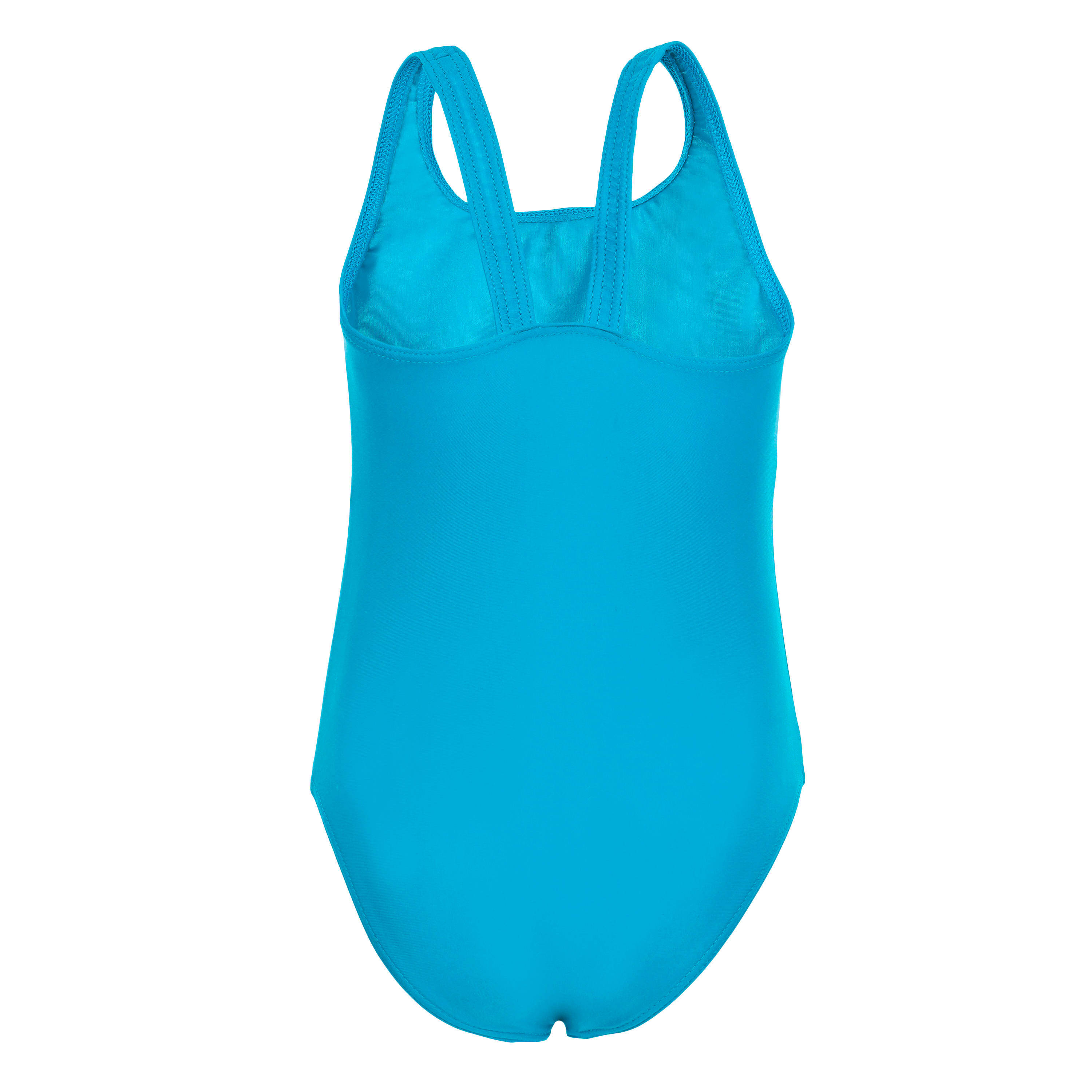 Baby Girl One Piece Swimsuit Soft & Sun Protection Blue -  4